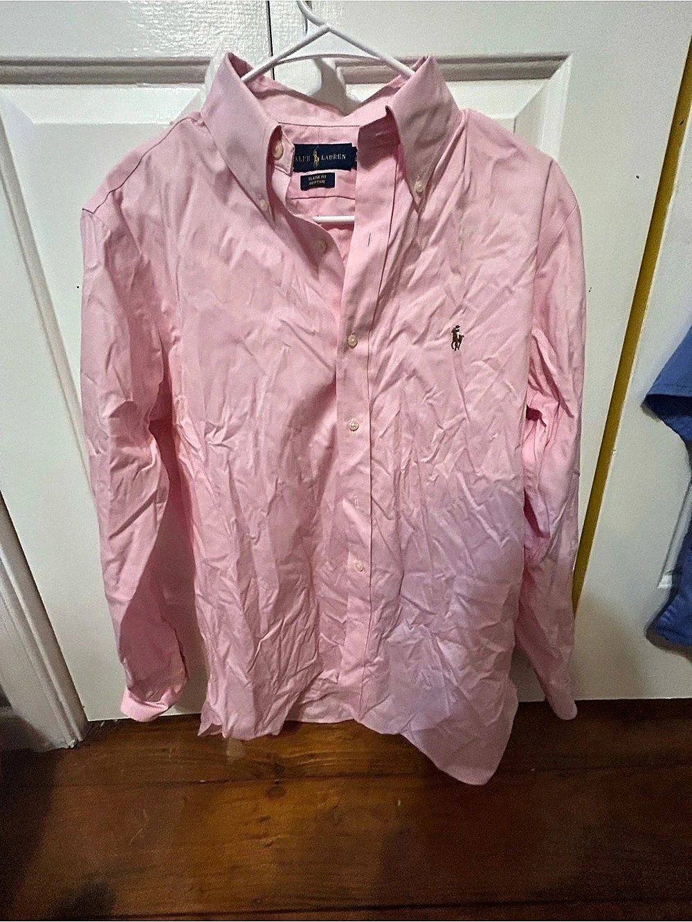 Ralph Lauren Classic Fit Easy Care Button Down Shirt in Pink Size 15.5 32/33